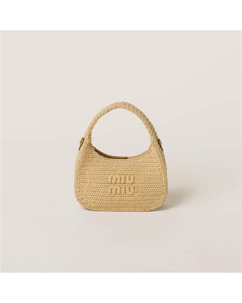 miu miu wander crochet bag|Natural Wander Crochet Hobo Bag .